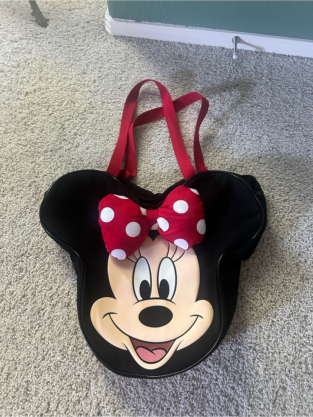Minnie Mouse Tote Bag with Red Polka Dot Bow